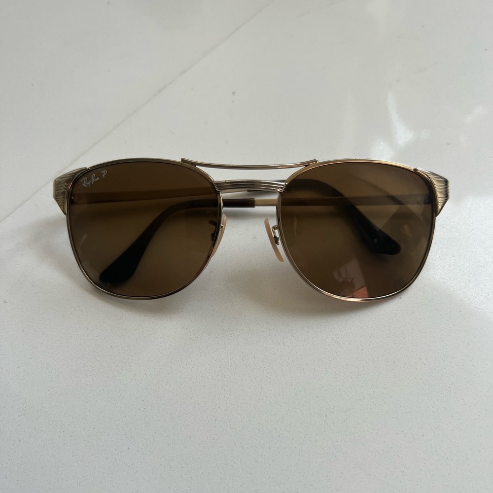 Ray-Ban Gold Polarized, Brown Lenses